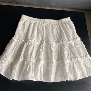 white ruffle skirt